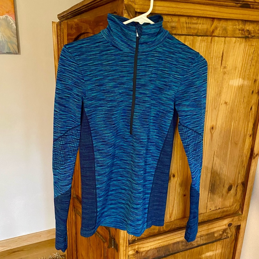 Blue Athleta Half-zip Track Jacket, Small